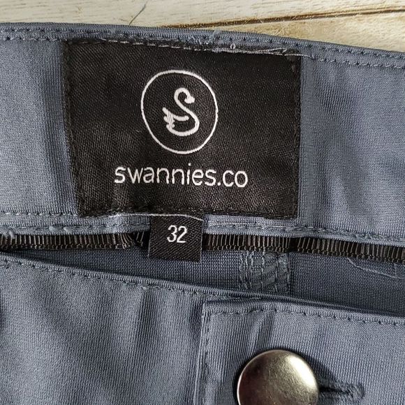 Swannie’s Golf Mens Medium Grey/Graphite Tapered Lucky Golf Pants Waist 35" - Picture 6 of 13